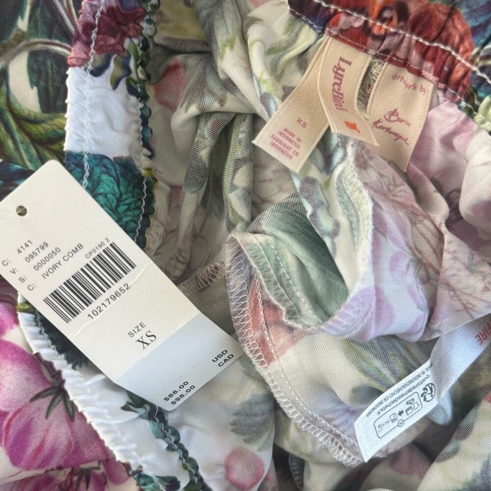 2 pc set Lyrebird Anthropologie Silky Pyjama Top and Bottoms Burcu Korkmazyurek - Picture 8 of 8